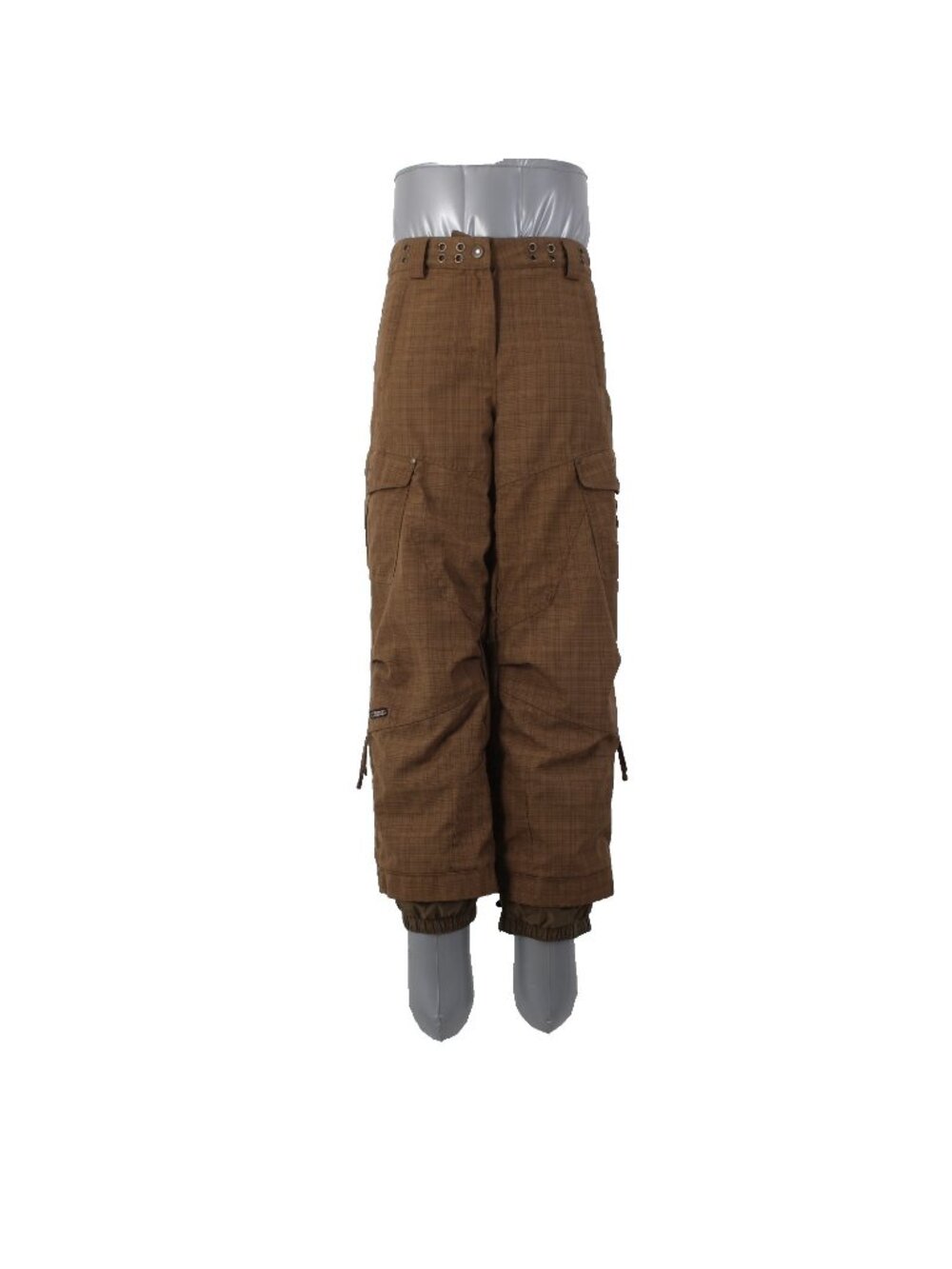 Obermeyer Snow Pants Bailey Sz 12 Juniors x 25 Brown Pockets Adj Waist Poly